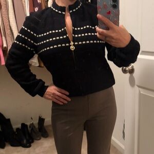 FLASH SALE ST JOHN SPORT zipper front jacket sweater top xs